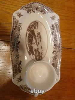 Vintage Johnson Bros GRAND CANYON Snack Tray With Cups. Set Of 5 Vintage Johnson Bros GRAND CANYON Snack Tray With Cups. Set Of 5