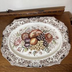 Vintage Johnson Bros Harvest Fruit Windsor Ware Large Platter 20 -England -FR S