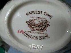 Vintage Johnson Bros Harvest Time Dishes Set 57 pieces, Made in England