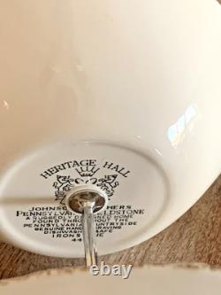Vintage Johnson Bros Heritage Hall 3-Tiered Fruit Dip Stand Ironstone England