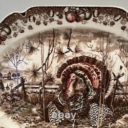 Vintage Johnson Bros His Majesty England Thanksgiving Dinner Serving Plate Huge