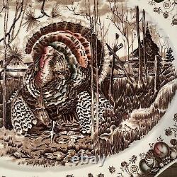 Vintage Johnson Bros His Majesty England Thanksgiving Dinner Serving Plate Huge