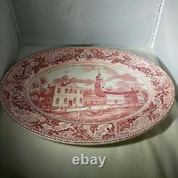 Vintage Johnson Bros. Historic America Independence Hall Transferware Platter