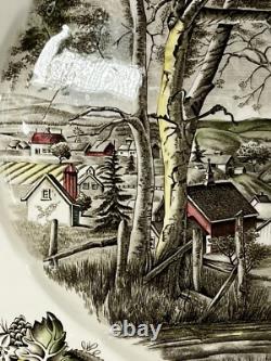 Vintage Johnson Bros The Friendly Village 20 Turkey Platter WithHanging Hardware