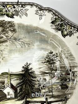 Vintage Johnson Bros The Friendly Village 20 Turkey Platter WithHanging Hardware