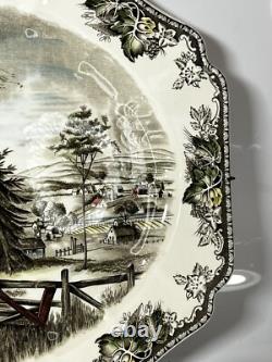 Vintage Johnson Bros The Friendly Village 20 Turkey Platter WithHanging Hardware