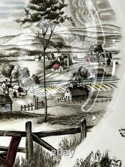 Vintage Johnson Bros The Friendly Village 20 Turkey Platter WithHanging Hardware