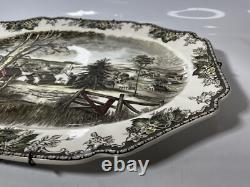 Vintage Johnson Bros The Friendly Village 20 Turkey Platter WithHanging Hardware