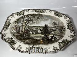 Vintage Johnson Bros The Friendly Village 20 Turkey Platter WithHanging Hardware