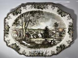 Vintage Johnson Bros The Friendly Village 20 Turkey Platter WithHanging Hardware