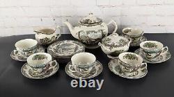 Vintage Johnson Bros The friendly Village Sugar Maples 23 pc Tea Set England EUC