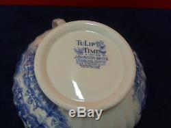 Vintage Johnson Bros Tulip Time Soup Tureen, Platter & Ladle NICE