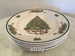 Vintage Johnson Bros Victorian Christmas 5 Dinner Plates. Made In England