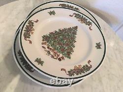 Vintage Johnson Bros Victorian Christmas 5 Dinner Plates. Made In England