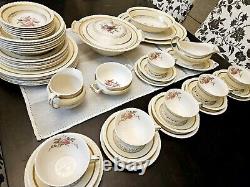 Vintage Johnson Bros WINDSOR WARE Floral Bouquet 1930s Full Set 51 Pieces
