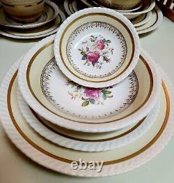 Vintage Johnson Bros WINDSOR WARE Floral Bouquet 1930s Full Set 51 Pieces