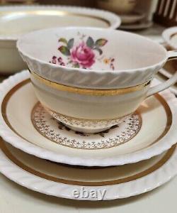 Vintage Johnson Bros WINDSOR WARE Floral Bouquet 1930s Full Set 51 Pieces