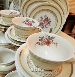 Vintage Johnson Bros WINDSOR WARE Floral Bouquet 1930s Full Set 51 Pieces