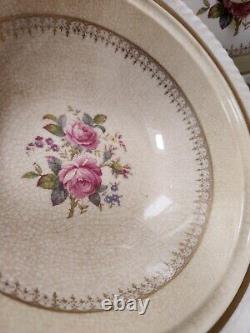 Vintage Johnson Bros WINDSOR WARE Floral Bouquet 1930s Full Set 51 Pieces