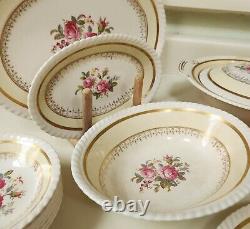 Vintage Johnson Bros WINDSOR WARE Floral Bouquet 1930s Full Set 51 Pieces