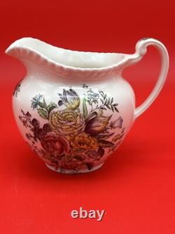 Vintage Johnson Bros Windsor Ware Garden Bouquet Tea SET WithCream & Sugar England