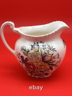 Vintage Johnson Bros Windsor Ware Garden Bouquet Tea SET WithCream & Sugar England