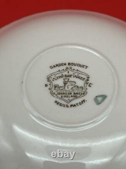 Vintage Johnson Bros Windsor Ware Garden Bouquet Tea SET WithCream & Sugar England