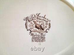Vintage Johnson Bros Windsor Ware Wild Turkeys Large Turkey Platter 20X16