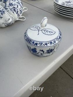 Vintage Johnson Brother England Ironstone Blue Willow Set of 56 Pieces England