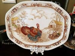 Vintage Johnson Brothers Barnyard King Large Turkey Platter 20.5 Thanksgiving