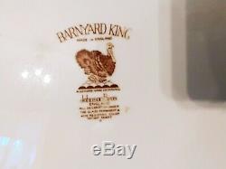 Vintage Johnson Brothers Barnyard King Large Turkey Platter 20.5 Thanksgiving