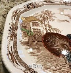 Vintage Johnson Brothers Barnyard King Turkey Platter 20 1/2 X 16 England