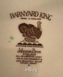 Vintage Johnson Brothers Barnyard King Turkey Platter 20 1/2 X 16 England
