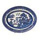 Vintage Johnson Brothers Blue Willow Oval Serving Platter 12 X 9 1/4 England
