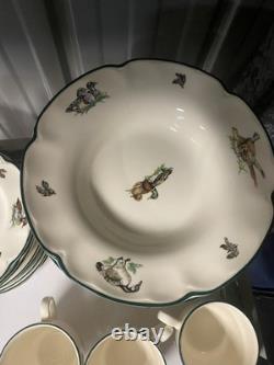 Vintage Johnson Brothers Brookshire small plate, tea cups & soup bowl set