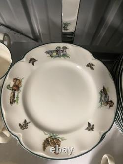 Vintage Johnson Brothers Brookshire small plate, tea cups & soup bowl set