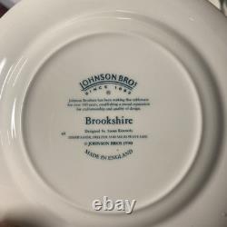 Vintage Johnson Brothers Brookshire small plate, tea cups & soup bowl set