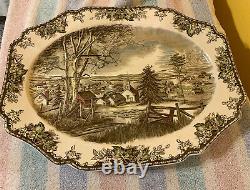 Vintage Johnson Brothers BrosThe Friendly Village20 Holiday Turkey Platter