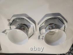 Vintage Johnson Brothers Bros Greenfield China Set Plate Sugar Creamer Lot Of 28