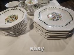 Vintage Johnson Brothers Bros Greenfield China Set Plate Sugar Creamer Lot Of 28