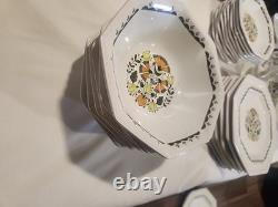 Vintage Johnson Brothers Bros Greenfield China Set Plate Sugar Creamer Lot Of 28