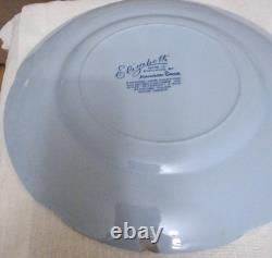 Vintage Johnson Brothers China'Elizabeth'Blue Rose Dinner Plates 10 Set 5 Rare
