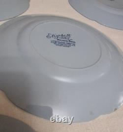 Vintage Johnson Brothers China'Elizabeth'Blue Rose Dinner Plates 10 Set 5 Rare