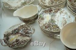 Vintage Johnson Brothers China Old English Countryside 56 Pc Service For 8