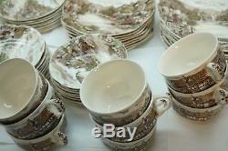 Vintage Johnson Brothers China Old English Countryside 56 Pc Service For 8