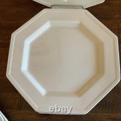 Vintage Johnson Brothers England Heritage White 10Dinner Plates Set Of 8