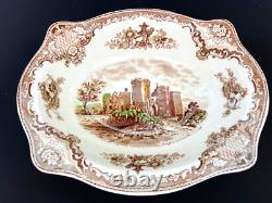 Vintage Johnson Brothers English Old Britain Castles Brown Transferware 55 Piece