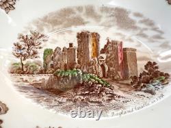 Vintage Johnson Brothers English Old Britain Castles Brown Transferware 55 Piece