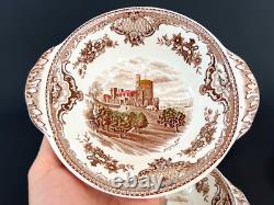 Vintage Johnson Brothers English Old Britain Castles Brown Transferware 55 Piece