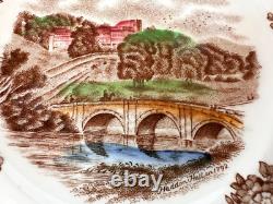 Vintage Johnson Brothers English Old Britain Castles Brown Transferware 55 Piece